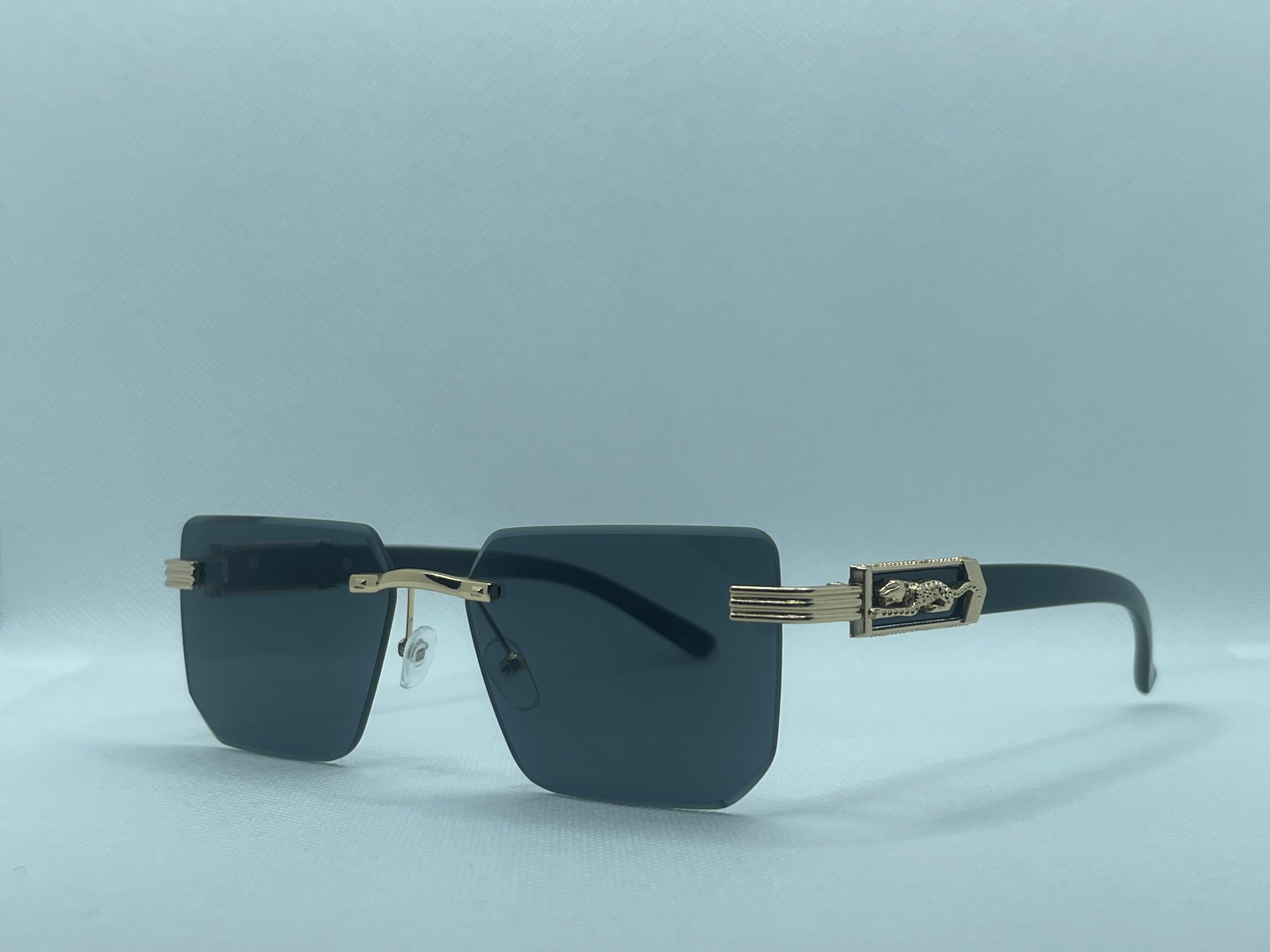 Gold Frame Square Aviator Sunglasses