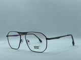 Geometric Metal Frame Eyeglasses Black Unisex