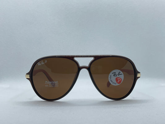 Ray-Ban Polarized Brown Aviator Sunglasses