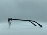 Clubmaster Eyeglasses Black & Silver Metal Frame