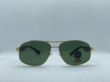 Classic Gold Aviator Sunglasses – Green UV400