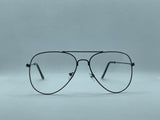 Classic Black Aviator Metal Eyeglass Frame