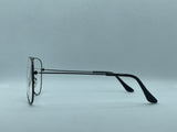 Classic Black Aviator Metal Eyeglass Frame