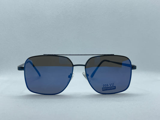Men’s Square Aviator Sunglasses – Blue UV400 Protection