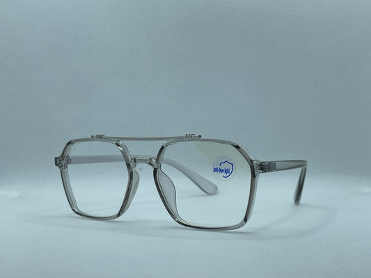 Clear Square Blue Light Glasses – Transparent Frame