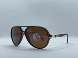 Ray-Ban Polarized Brown Aviator Sunglasses