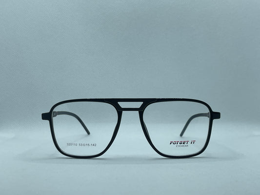 Square Black Metal Frame Eyeglasses