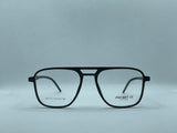 Square Black Metal Frame Eyeglasses