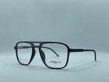 Square Black Metal Frame Eyeglasses